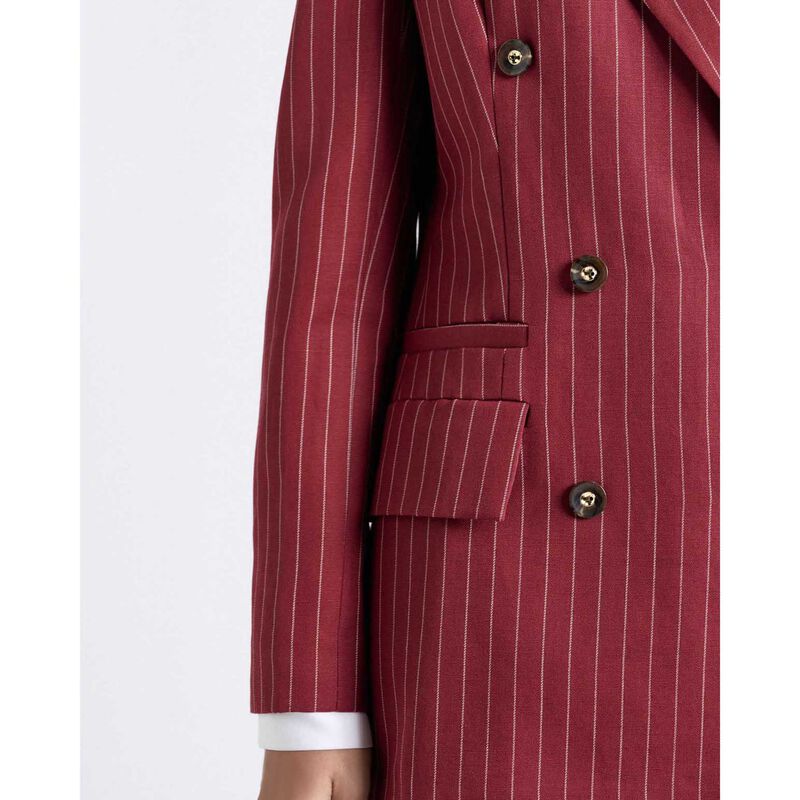 Cue Linen Blend Pinstripe Blazer image number 2
